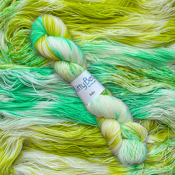 Lido: Superwash Merino Wool/Nylon Yarn | Hand-Dyed Skeins | KittyBea by the Sea