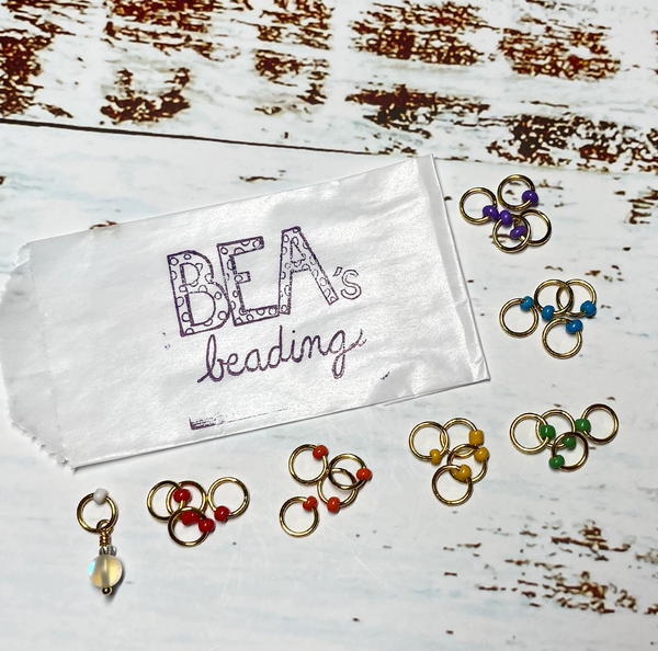 Bea's Beading Rainbow PRIDE Handmade Snagless Snag-Free Knitting Stitch Markers