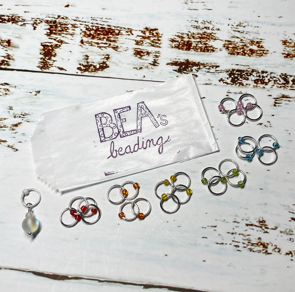 Bea's Beading Rainbow PRIDE Handmade Snagless Snag-Free Knitting Stitch Markers