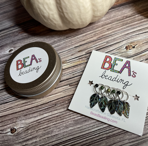 NEW! Bea's Beading Mangrove Handmade Knitting Stitch Markers