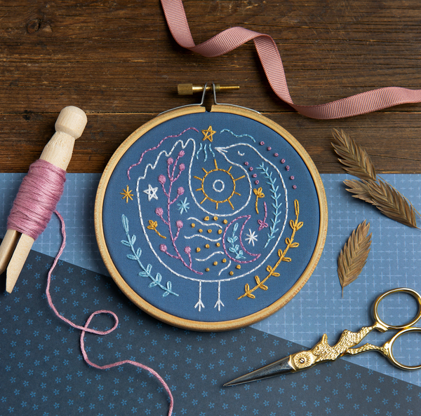 Celestial Bird Mini Embroidery Kit