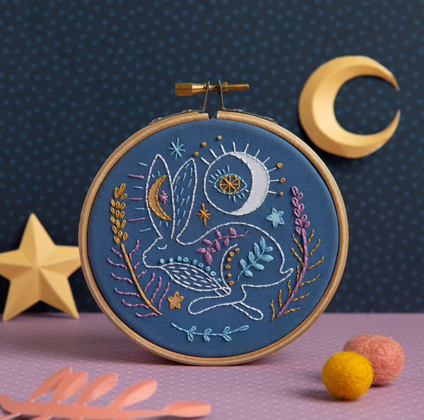 Celestial Hare Mini Embroidery Kit