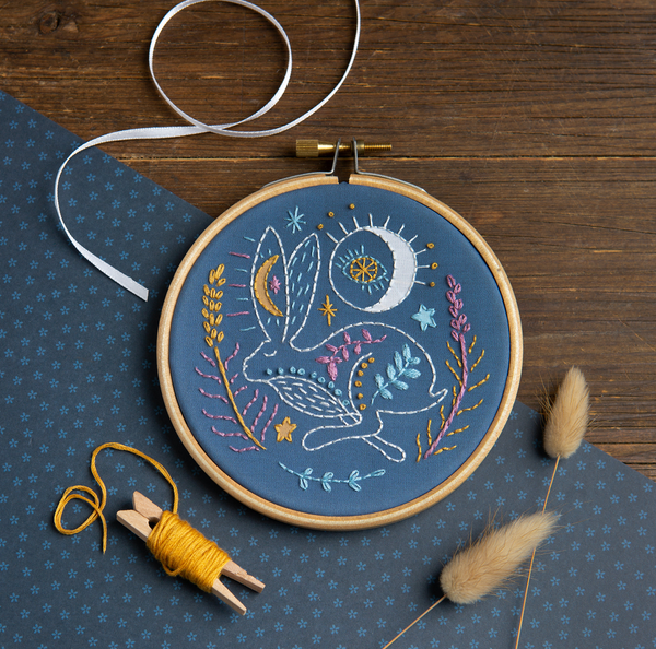 Celestial Hare Mini Embroidery Kit