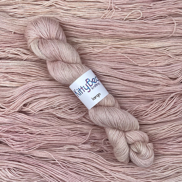 Largo: Alpaca, Linen, Silk Fingering Weight Yarn | Hand-Dyed Skeins