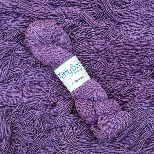 NEW! Nokomis: Bamboo Cotton Nylon Vegan Sock Yarn | Hand-Dyed Skeins | KittyBea by the Sea