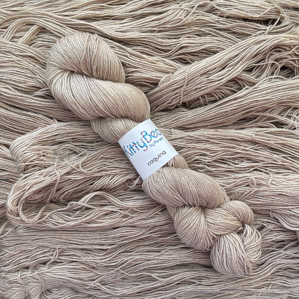 Coquina DK: Superwash Merino Wool & Cotton Yarn | Hand-Dyed Skeins | KittyBea by the Sea