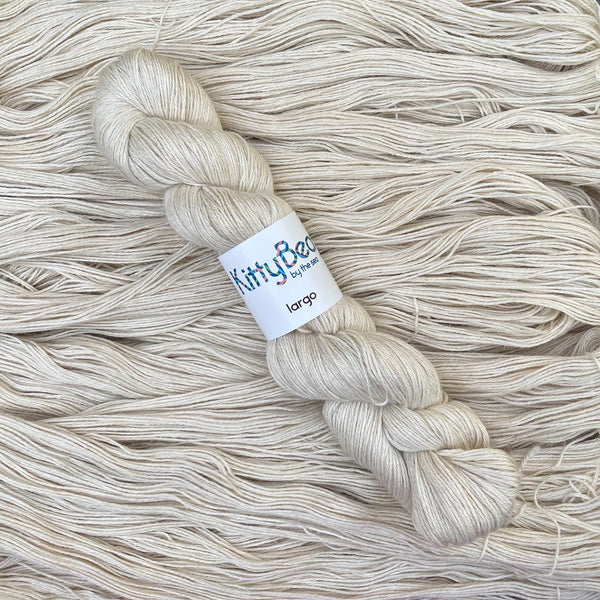 Largo: Alpaca, Linen, Silk Fingering Weight Yarn | Hand-Dyed Skeins
