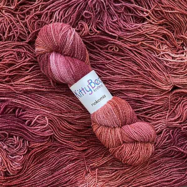 NEW! Nokomis: Bamboo Cotton Nylon Vegan Sock Yarn | Hand-Dyed Skeins | KittyBea Knitting