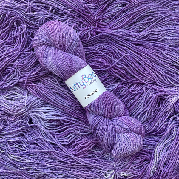 NEW! Nokomis: Bamboo Cotton Nylon Vegan Sock Yarn | Hand-Dyed Skeins | KittyBean Knitting