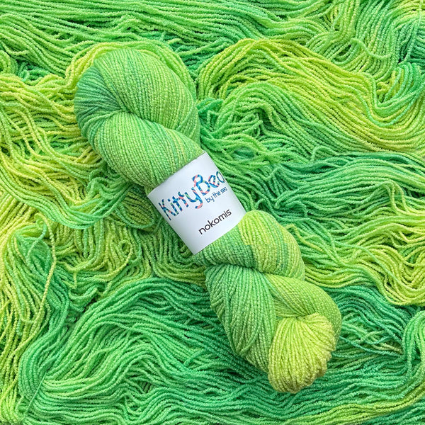 NEW! Nokomis: Bamboo Cotton Nylon Vegan Sock Yarn | Hand-Dyed Skeins | KittyBea by the Sea