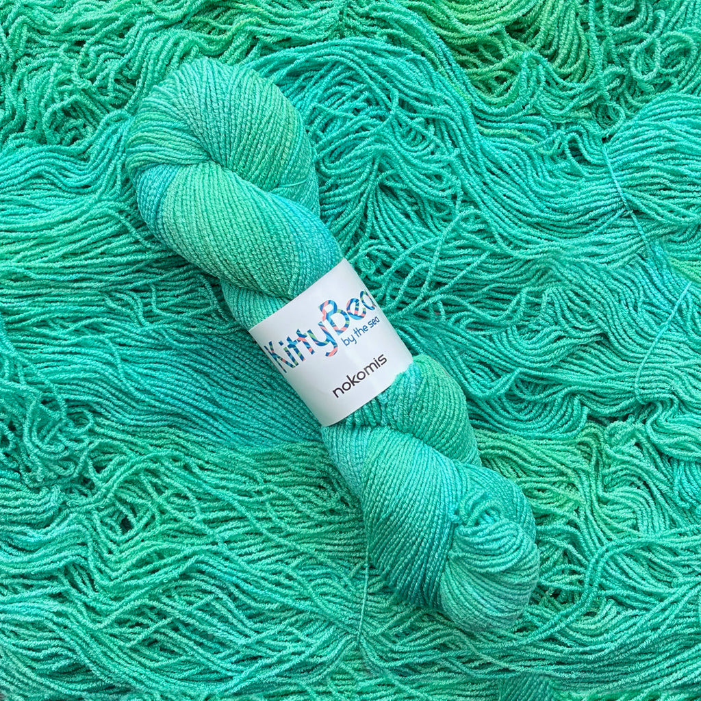 SALE Nokomis: Bamboo Cotton Nylon Vegan Sock Yarn | Hand-Dyed Skeins | KittyBean Knitting