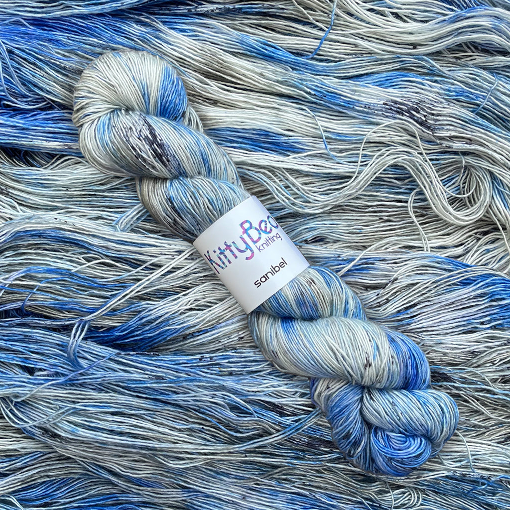 Sanibel: Superwash Merino Wool Silk Yarn | Hand-Dyed Skeins | KittyBea by  the Sea