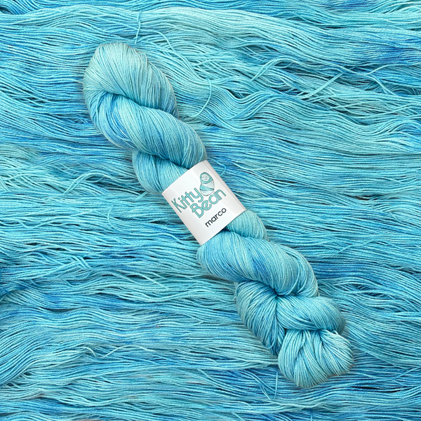 NEW Marco Sock: Pima Cotton Fingering Yarn | Hand-Dyed Skeins | KittyBean Knitting