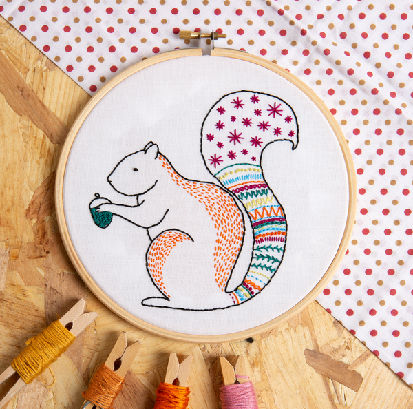 Squirrel Embroidery Kit