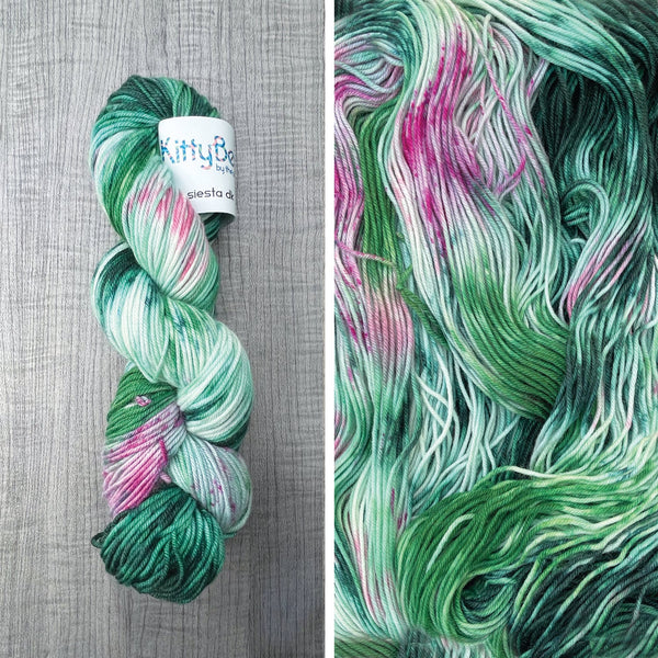 Christmas in Key West: KittyBea by the Sea | Hand-Dyed Knitting Crochet Yarn | Superwash Merino Silk Cashmere Nylon