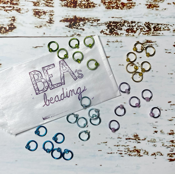 Bea's Beading Snagless Snag-Free Handmade Knitting Stitch Markers