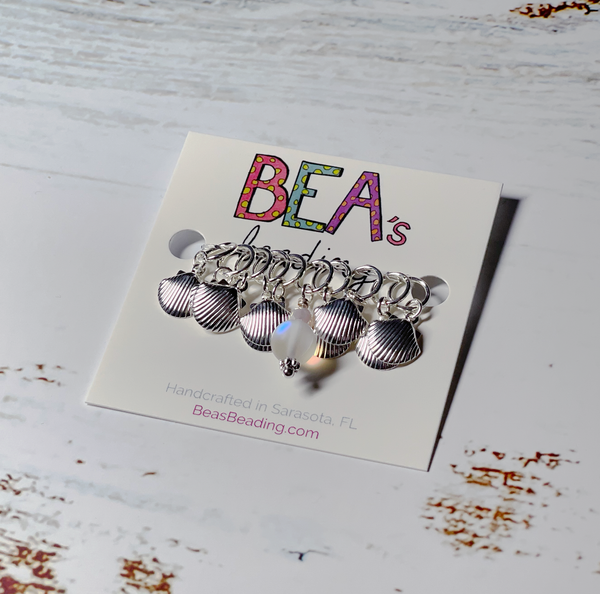 Bea's Beading Crescent Handmade Knitting Stitch Markers