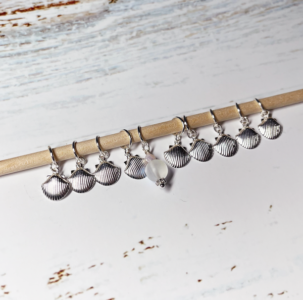 Bea's Beading Crescent Handmade Knitting Stitch Markers