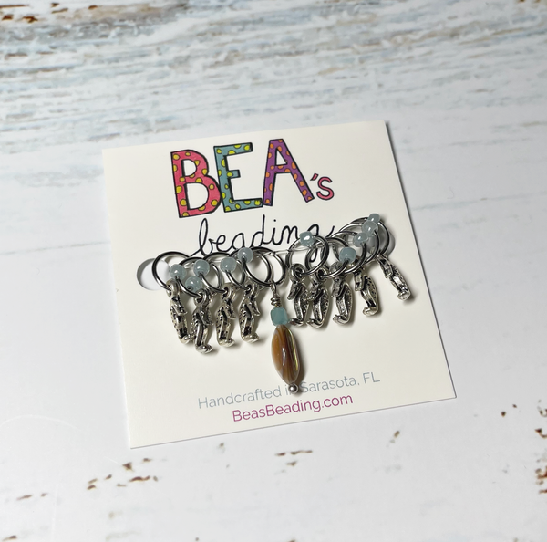 Bea's Beading Lido Handmade Knitting Stitch Markers