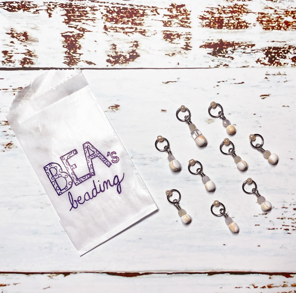 Bea's Beading Conch Handmade Knitting Stitch Markers