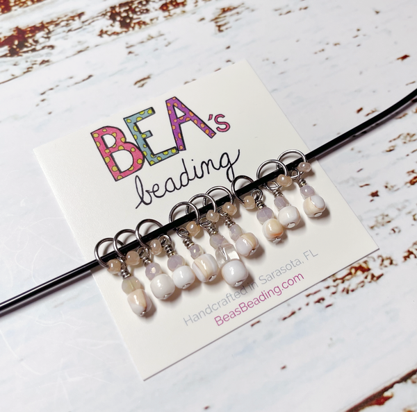 Bea's Beading Conch Handmade Knitting Stitch Markers