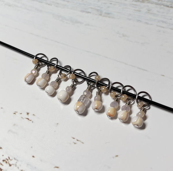 Bea's Beading Conch Handmade Knitting Stitch Markers