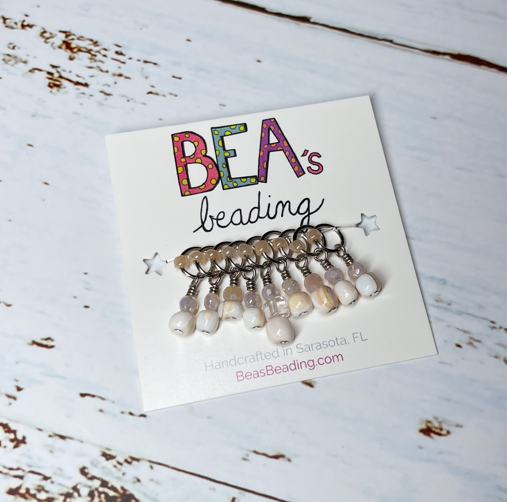 Bea's Beading Conch Handmade Knitting Stitch Markers