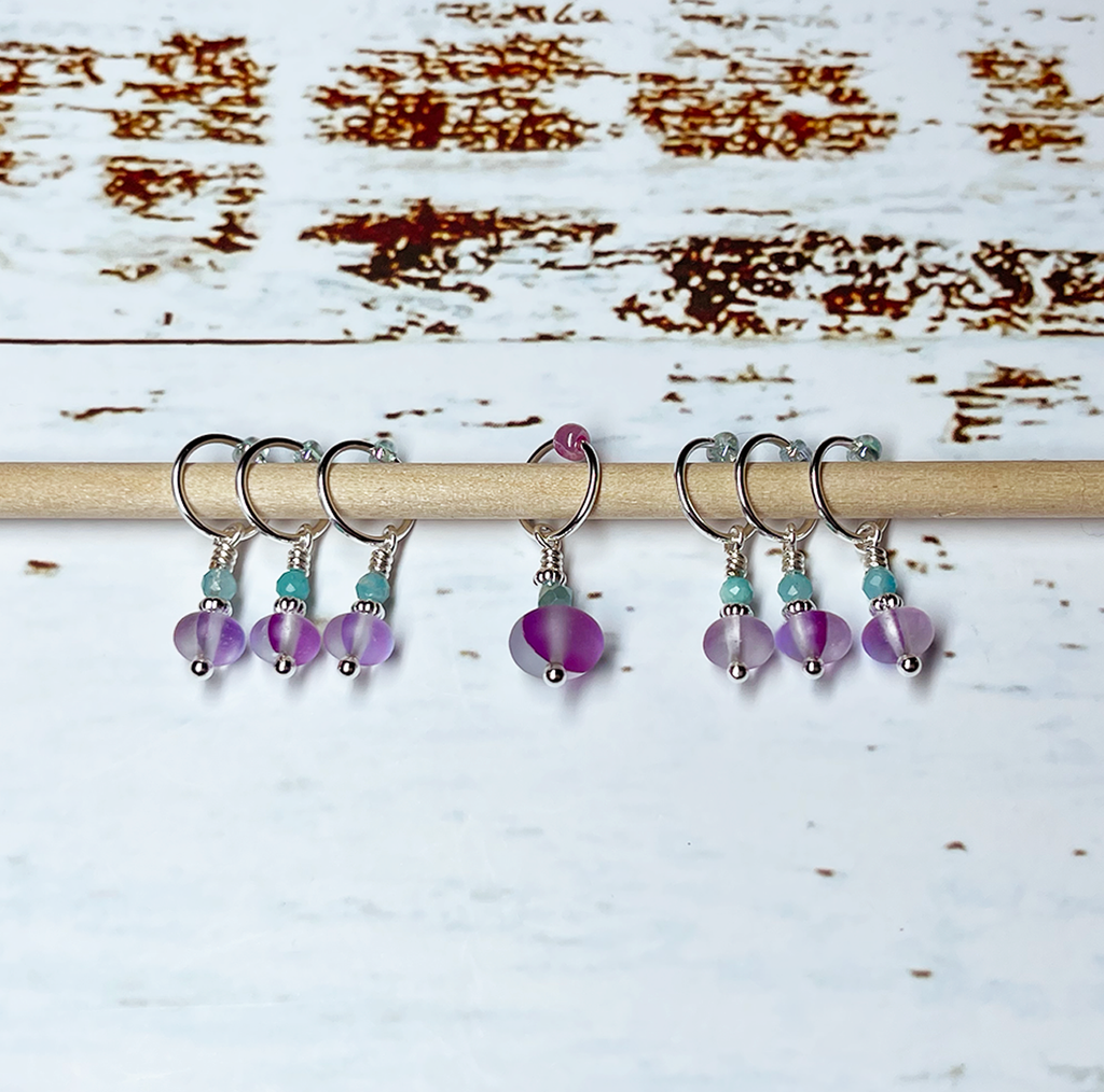 Bea's Beading South Beach Handmade Knitting Stitch Markers