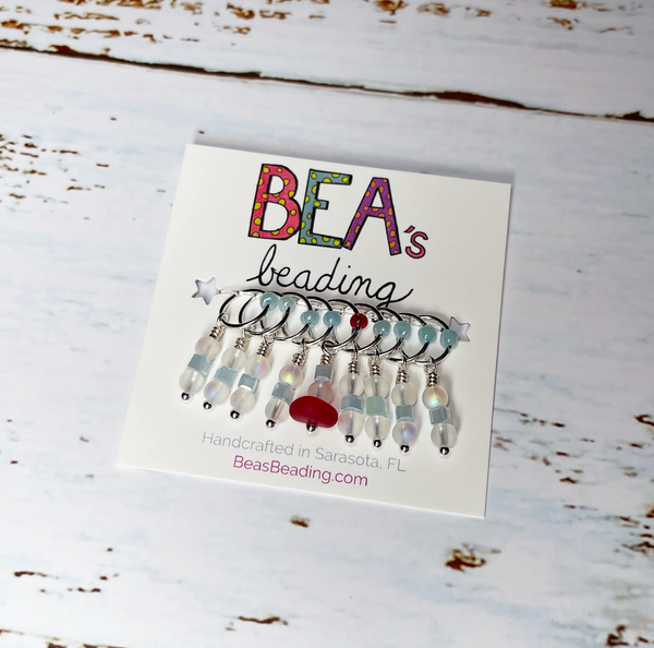 Bea's Beading Jupiter Handmade Knitting Stitch Markers