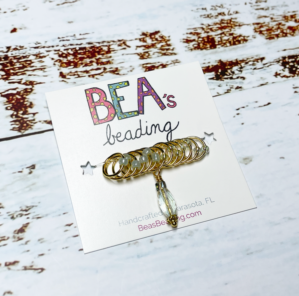 Bea's Beading Clearwater Handmade Knitting Stitch Markers