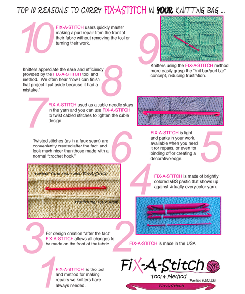 Fix-A-Stitch Knitting Repair Tool
