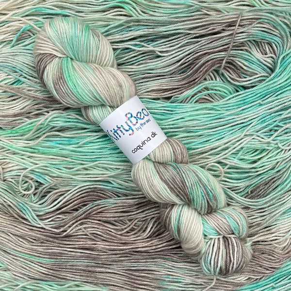 Coquina DK: Superwash Merino Wool & Cotton Yarn | Hand-Dyed Skeins | KittyBea by the Sea