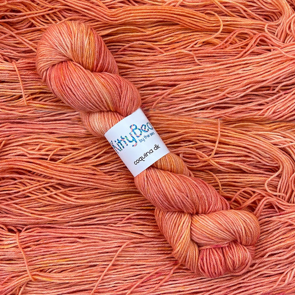 Coquina DK: Superwash Merino Wool & Cotton Yarn | Hand-Dyed Skeins | KittyBea by the Sea