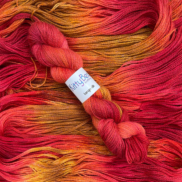 Largo DK: Alpaca, Linen, Silk Yarn | Hand-Dyed Skeins | KittyBea by the Sea
