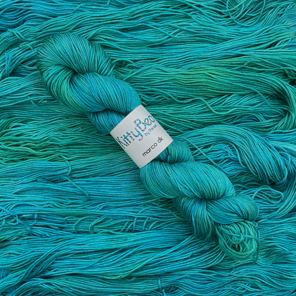 SALE Coquina DK: Superwash Merino Wool & Cotton Yarn | Hand-Dyed Skeins |  KittyBea by the Sea