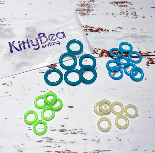 KittyBea Knitting Soft Silicone Stitch Markers Variety Pack Nonslip Snagless Snag-free