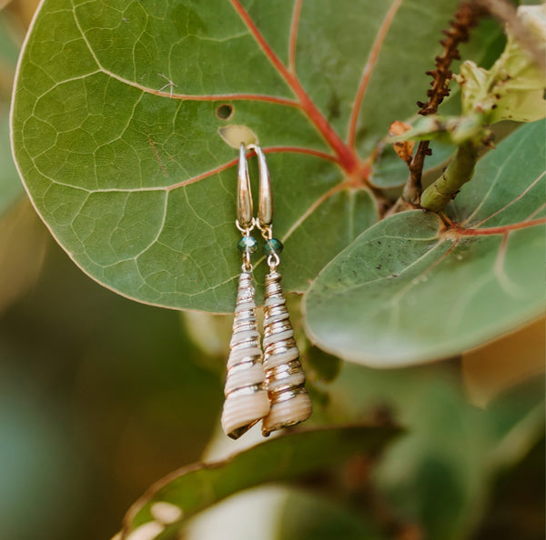 Bea's Beading Venice Handmade Gold Shell Earrings