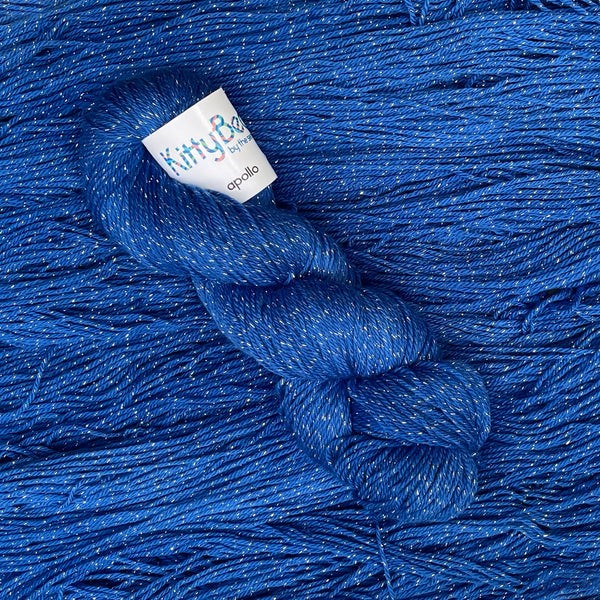 Apollo: Superwash Merino Nylon Lurex | KittyBea by the Sea | Hand-Dyed Knitting Crochet Yarn