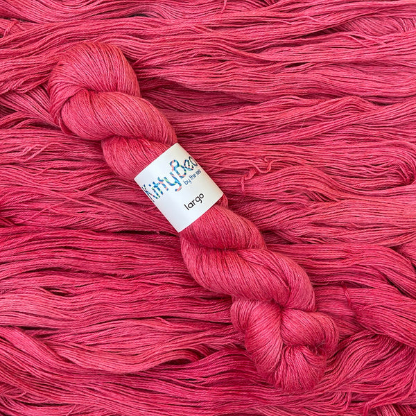 Largo: Alpaca, Linen, Silk Fingering Weight Yarn | Hand-Dyed Skeins | KittyBea by the Sea