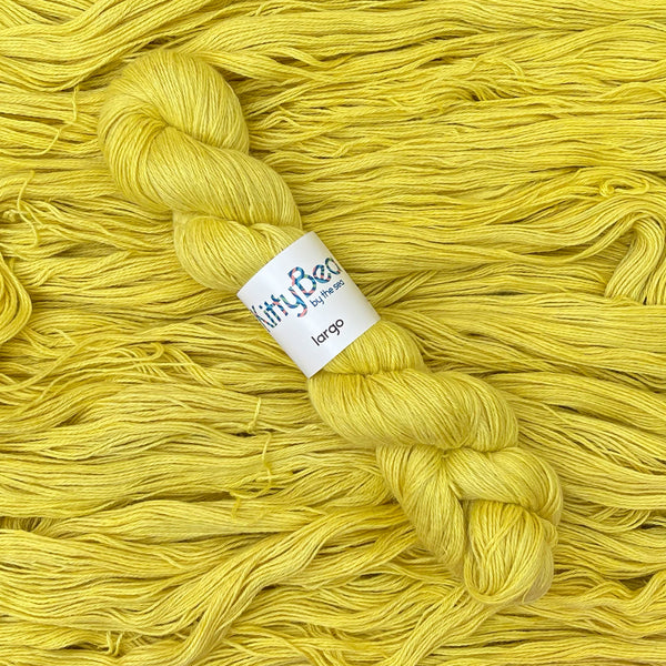 Largo DK: Alpaca, Linen, Silk Yarn | Hand-Dyed Skeins | KittyBea by the Sea