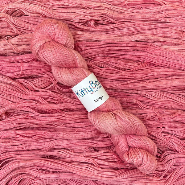 Largo: Alpaca, Linen, Silk Fingering Weight Yarn | Hand-Dyed Skeins | KittyBea by the Sea