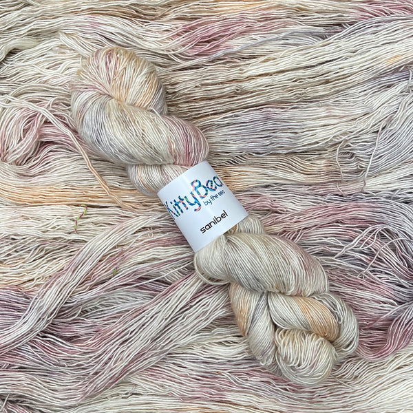 BeachTastic!: KittyBea by the Sea | Hand-Dyed Knitting Crochet Yarn | Merino Silk Linen Alpaca