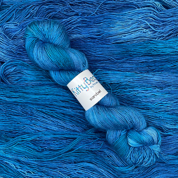 Sanibel: Superwash Merino Wool Silk Yarn | Hand-Dyed Skeins | KittyBea by the Sea