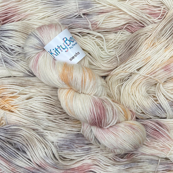 BeachTastic!: KittyBea by the Sea | Hand-Dyed Knitting Crochet Yarn | Merino Silk Linen Alpaca