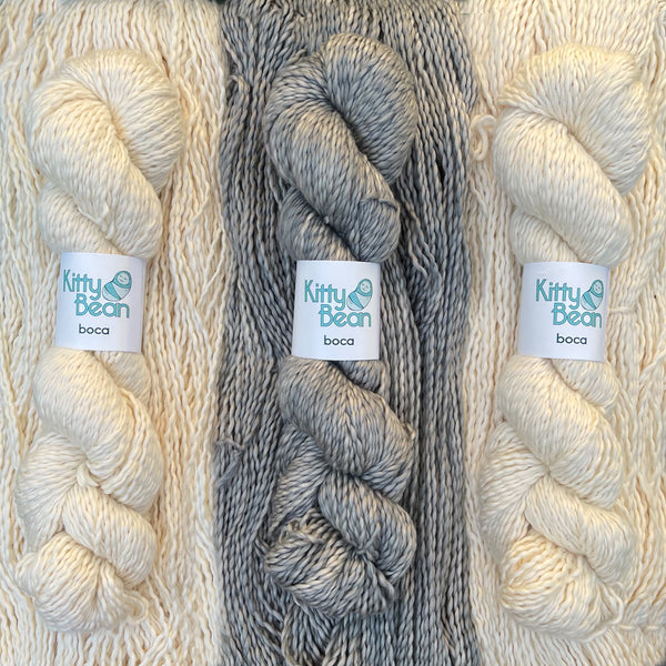 KittyBean Beanut Boca Baby Kit: Pima Cotton DK Yarn | Hand-Dyed Skeins | Layette Knitting