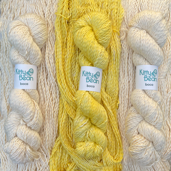 KittyBean Beanut Boca Baby Kit: Pima Cotton DK Yarn | Hand-Dyed Skeins | Layette Knitting