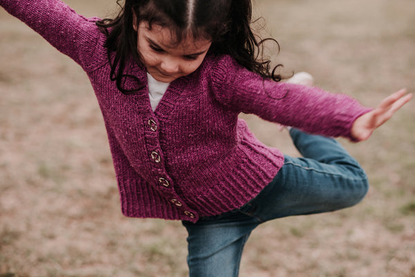 Reidette Girls Cardigan Knitting Pattern Download