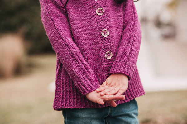 Reidette Girls Cardigan Knitting Pattern Download