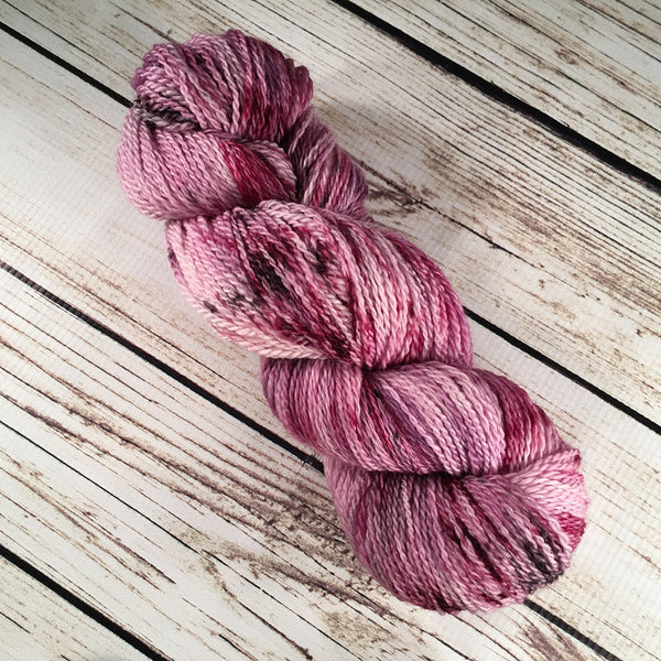 Sweet Berry Casey Superwash Merino Wool Yarn Hand-Dyed by Kitty Bea Knitting