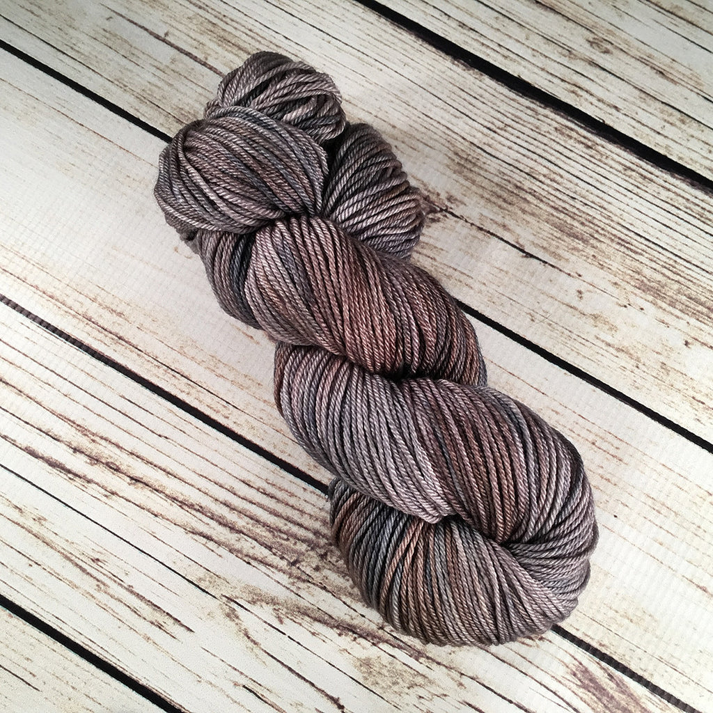 Russet Hand Dyed Yarn Brown Yarn Aran Superwash Merino Wool Knit